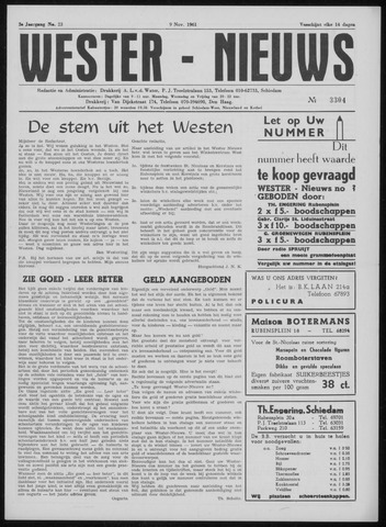 Wester Nieuws 1961-11-09