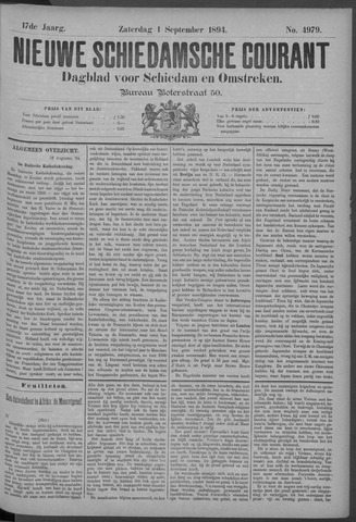 Nieuwe Schiedamsche Courant 1894-09-01