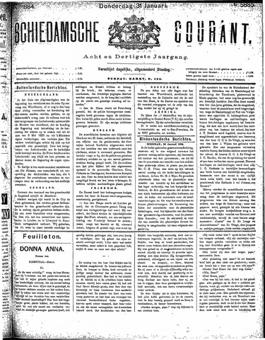 Schiedamsche Courant 1884-01-31