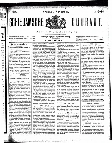 Schiedamsche Courant 1884-11-07