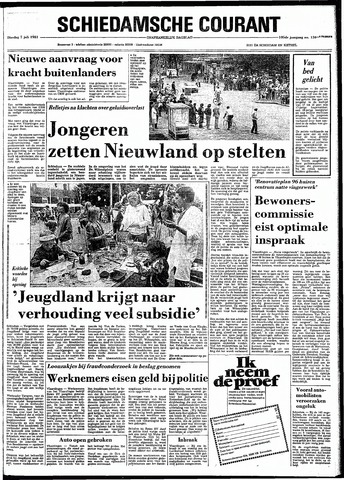 Rotterdamsch Nieuwsblad / Schiedamsche Courant / Rotterdams Dagblad / Waterweg / Algemeen Dagblad 1981-07-07