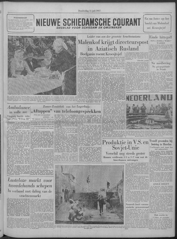 Nieuwe Schiedamsche Courant 1957-07-11