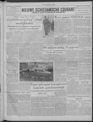 Nieuwe Schiedamsche Courant 1956-02-09