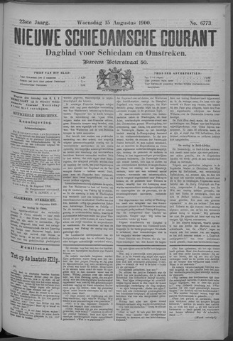 Nieuwe Schiedamsche Courant 1900-08-15