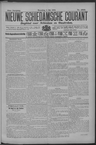Nieuwe Schiedamsche Courant 1921-05-09