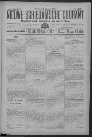 Nieuwe Schiedamsche Courant 1921-01-25