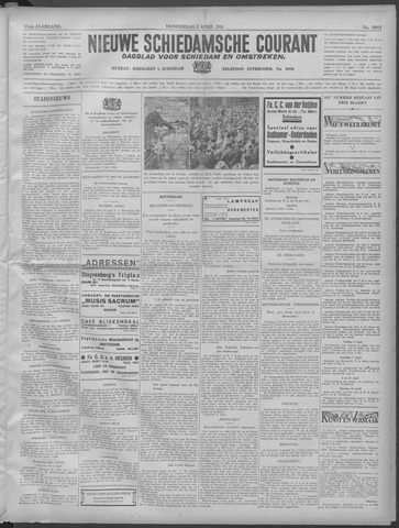 Nieuwe Schiedamsche Courant 1934-04-05