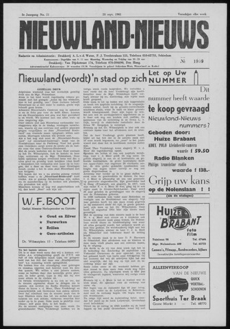 Nieuwland Nieuws 1961-09-28