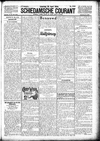 Schiedamsche Courant 1924-04-26