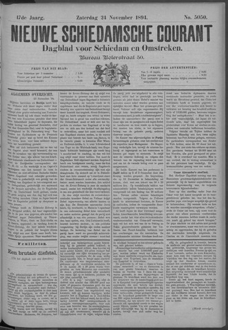 Nieuwe Schiedamsche Courant 1894-11-24