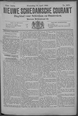 Nieuwe Schiedamsche Courant 1900-04-18