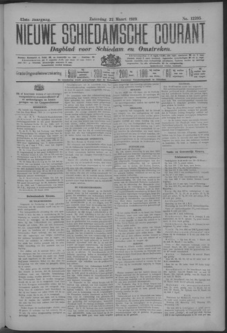 Nieuwe Schiedamsche Courant 1919-03-22