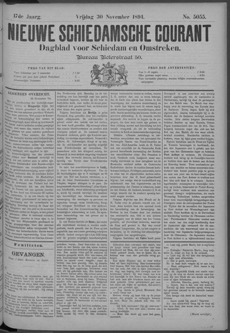 Nieuwe Schiedamsche Courant 1894-11-30