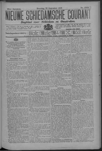 Nieuwe Schiedamsche Courant 1919-09-29