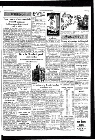 Rotterdamsch Nieuwsblad / Schiedamsche Courant / Rotterdams Dagblad / Waterweg / Algemeen Dagblad 1957-04-03