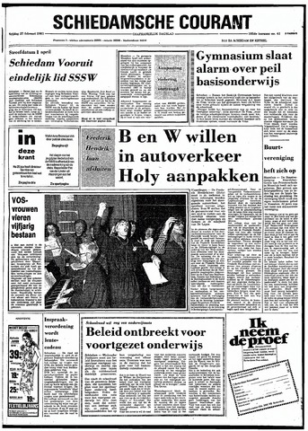 Rotterdamsch Nieuwsblad / Schiedamsche Courant / Rotterdams Dagblad / Waterweg / Algemeen Dagblad 1981-02-27