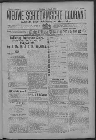 Nieuwe Schiedamsche Courant 1919-04-08