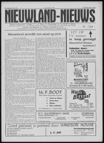 Nieuwland Nieuws 1961-11-02