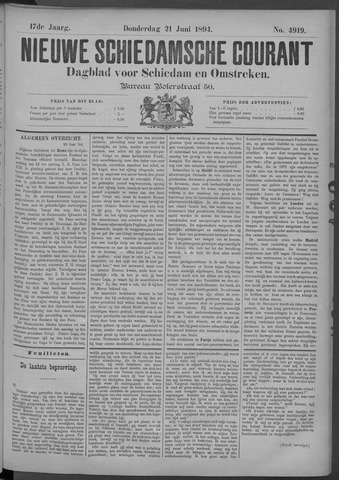 Nieuwe Schiedamsche Courant 1894-06-21