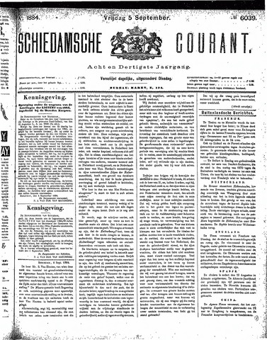 Schiedamsche Courant 1884-09-05