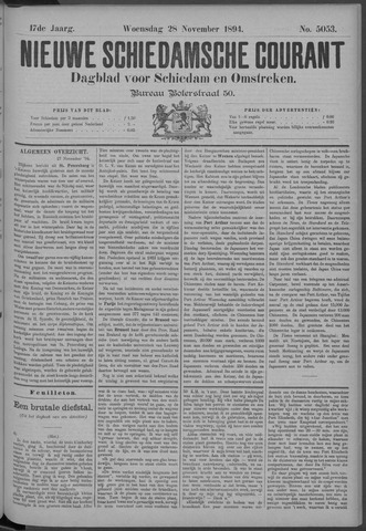 Nieuwe Schiedamsche Courant 1894-11-28