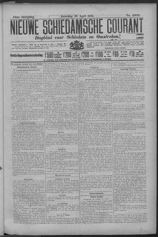Nieuwe Schiedamsche Courant 1921-04-30