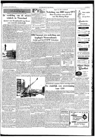 Rotterdamsch Nieuwsblad / Schiedamsche Courant / Rotterdams Dagblad / Waterweg / Algemeen Dagblad 1957-11-11