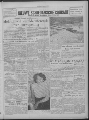 Nieuwe Schiedamsche Courant 1954-01-29