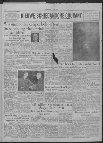 Nieuwe Schiedamsche Courant 1954-07-01