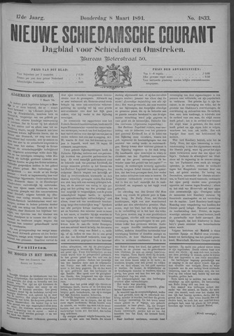 Nieuwe Schiedamsche Courant 1894-03-08