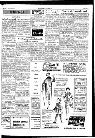 Rotterdamsch Nieuwsblad / Schiedamsche Courant / Rotterdams Dagblad / Waterweg / Algemeen Dagblad 1957-09-27