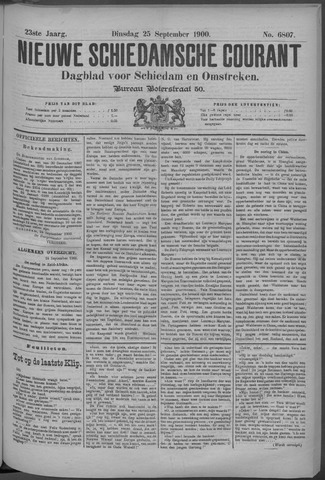 Nieuwe Schiedamsche Courant 1900-09-25