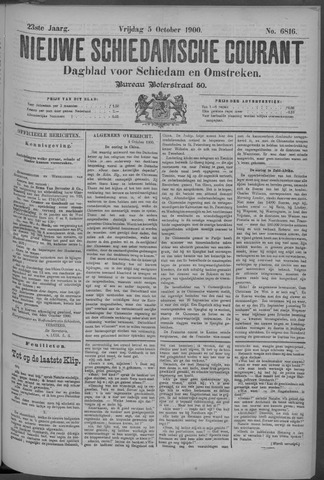 Nieuwe Schiedamsche Courant 1900-10-05