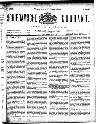 Schiedamsche Courant 1884-11-12