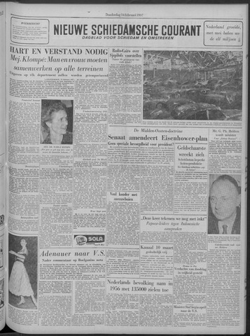 Nieuwe Schiedamsche Courant 1957-02-14