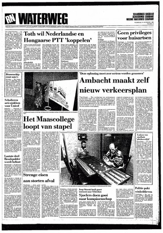 Rotterdamsch Nieuwsblad / Schiedamsche Courant / Rotterdams Dagblad / Waterweg / Algemeen Dagblad 1989-11-22
