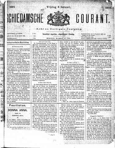 Schiedamsche Courant 1884-01-04