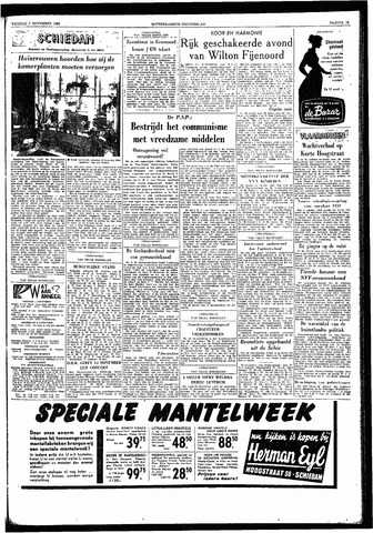 Rotterdamsch Nieuwsblad / Schiedamsche Courant / Rotterdams Dagblad / Waterweg / Algemeen Dagblad 1958-11-07