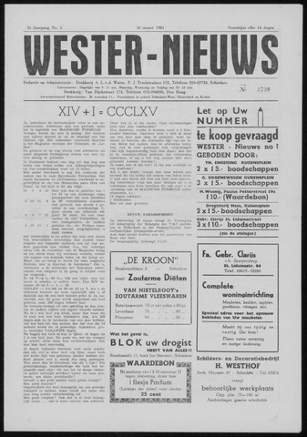 Wester Nieuws 1961-03-16