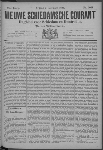 Nieuwe Schiedamsche Courant 1894-12-07