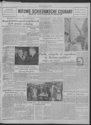 Nieuwe Schiedamsche Courant 1956-04-26