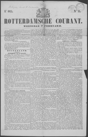 Rotterdamse Courant 1855