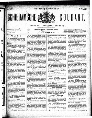 Schiedamsche Courant 1884-11-05