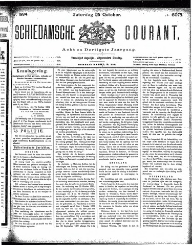 Schiedamsche Courant 1884-10-25