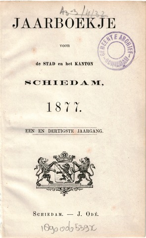 Schiedams Jaarboek 1877-01-01
