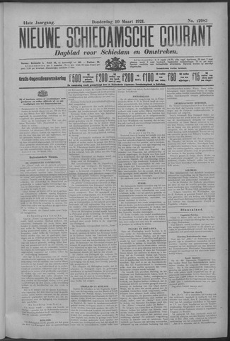 Nieuwe Schiedamsche Courant 1921-03-10