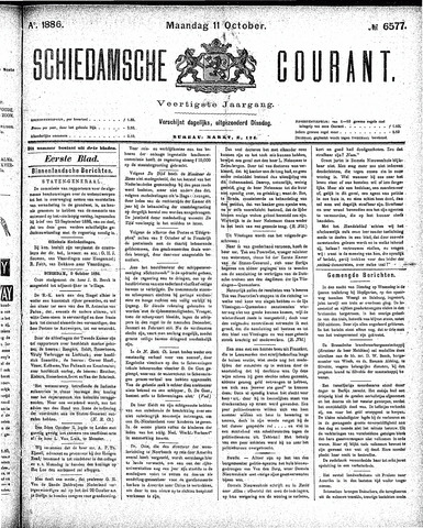 Schiedamsche Courant 1886-10-11