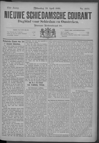 Nieuwe Schiedamsche Courant 1894-04-24