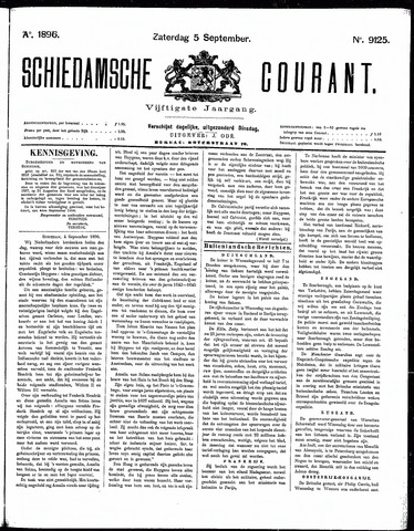 Schiedamsche Courant 1896-09-05
