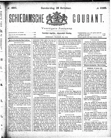 Schiedamsche Courant 1886-10-28